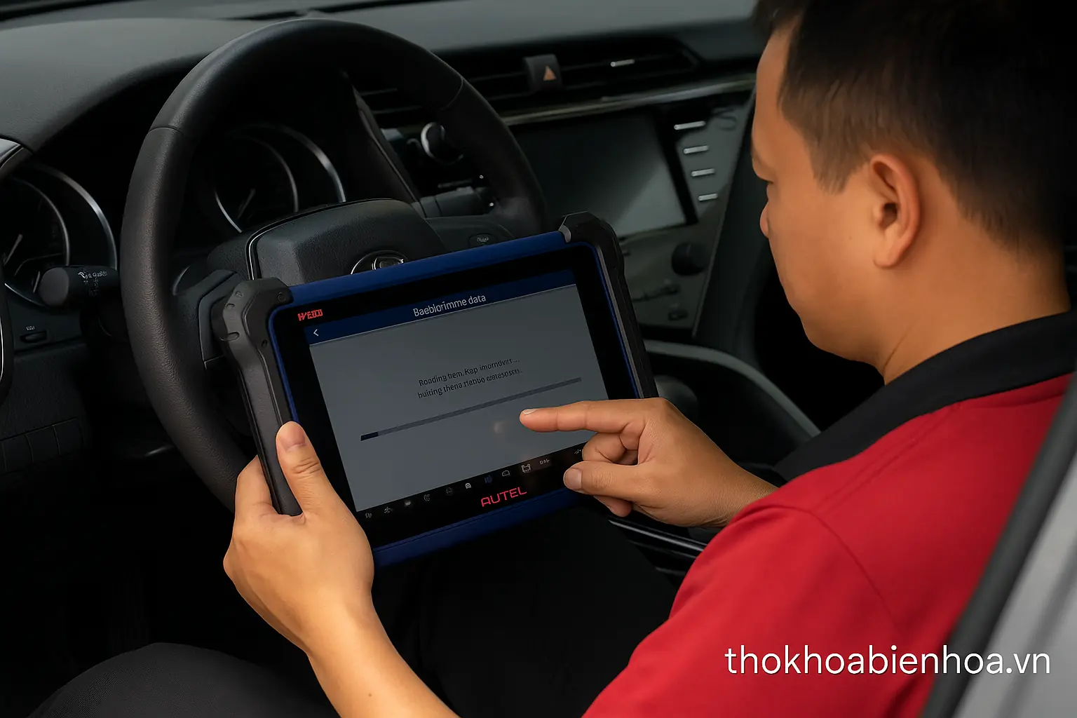 Thợ khóa backup IMMO data bằng Autel IM608 trên xe Toyota Camry đời 2023