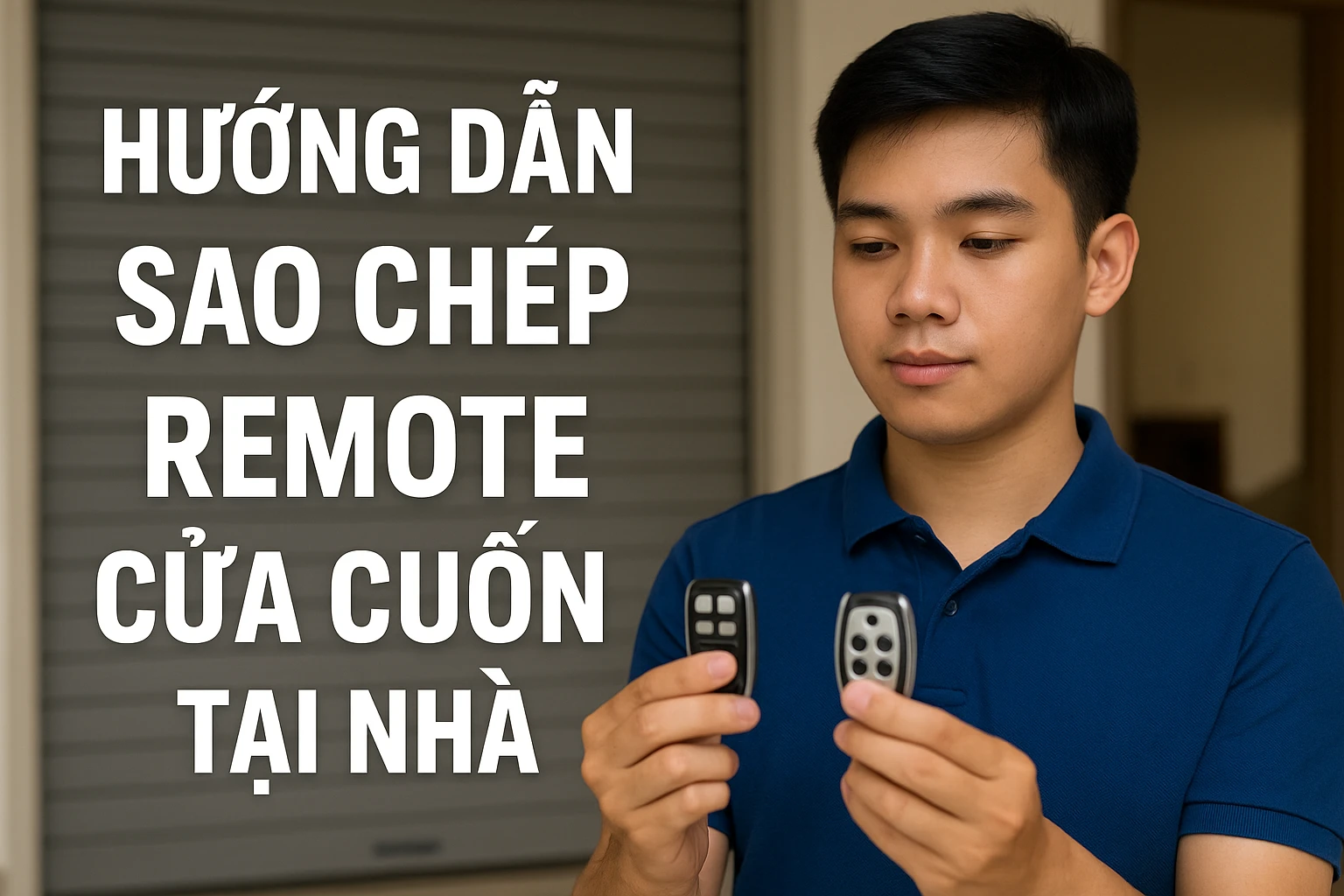 Hướng dẫn sao chép remote cửa cuốn tại nhà – thao tác thực tế