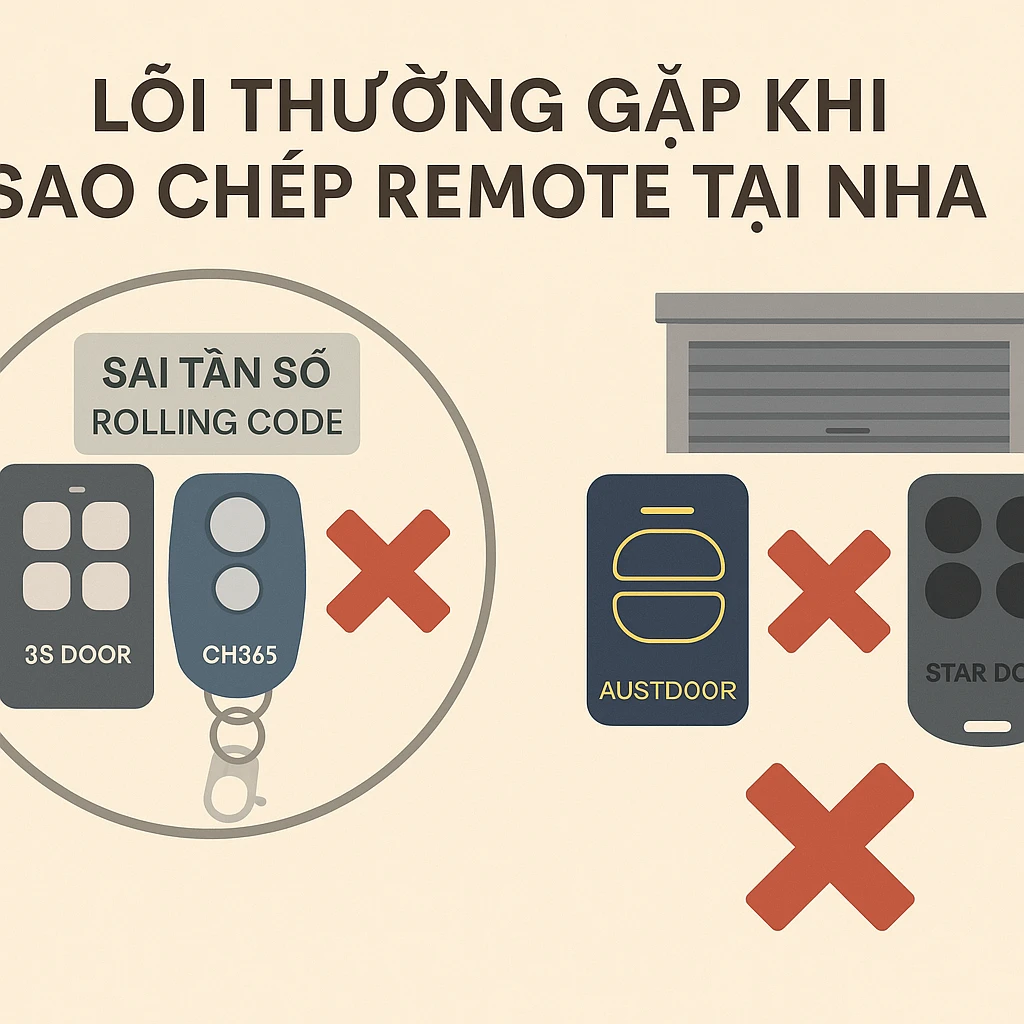 Các loại remote rolling code thường gặp lỗi khi sao chép tại nhà