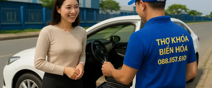 Thợ khóa Biên Hòa mở khóa xe ô tô không phá, khách hàng vui mừng