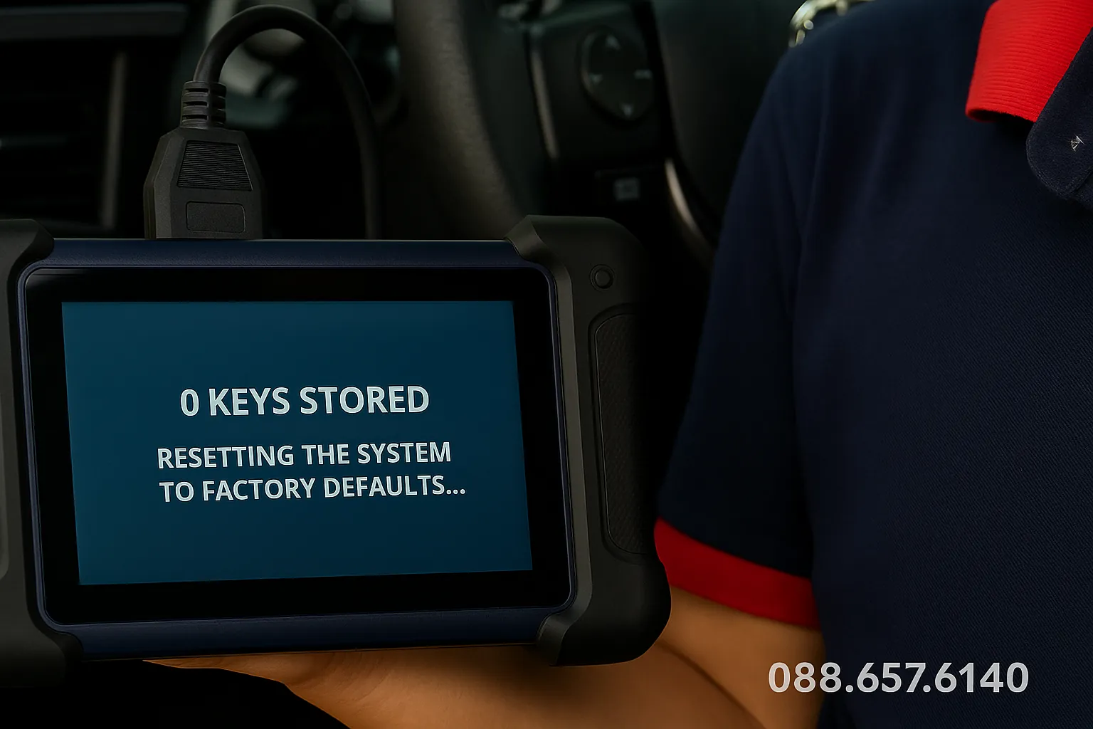 Reset hệ thống nhận dạng về trạng thái không còn chìa nào
