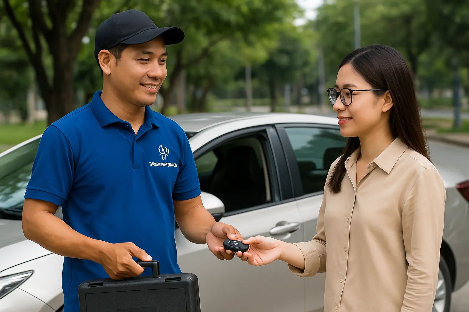 Thợ khóa Biên Hòa mở khóa ô tô tận nơi, bàn giao chìa smartkey cho khách
